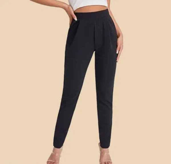 Neha Collection Women's High Waist Formal Pant - Black, 36