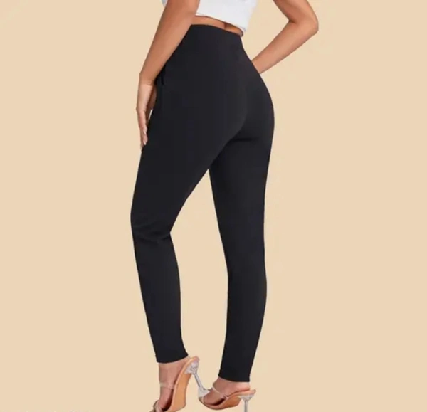 Neha Collection Women's High Waist Formal Pant - Black, 36