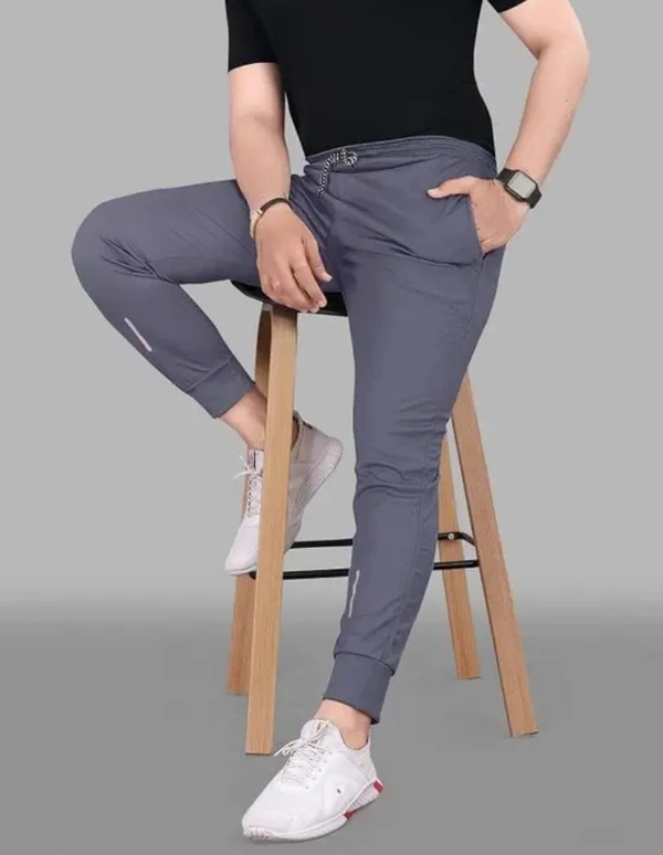 Neha Collection Men's Stylist Solid Polycotton Fit Lower - Grey, 30