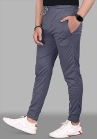 Neha Collection Men's Stylist Solid Polycotton Fit Lower - Grey, 30
