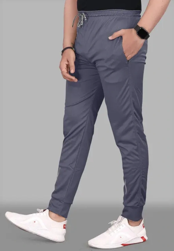 Neha Collection Men's Stylist Solid Polycotton Fit Lower - Grey, 30