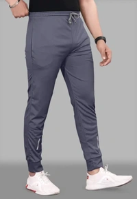 Neha Collection Men's Stylist Solid Polycotton Fit Lower - Grey, 30