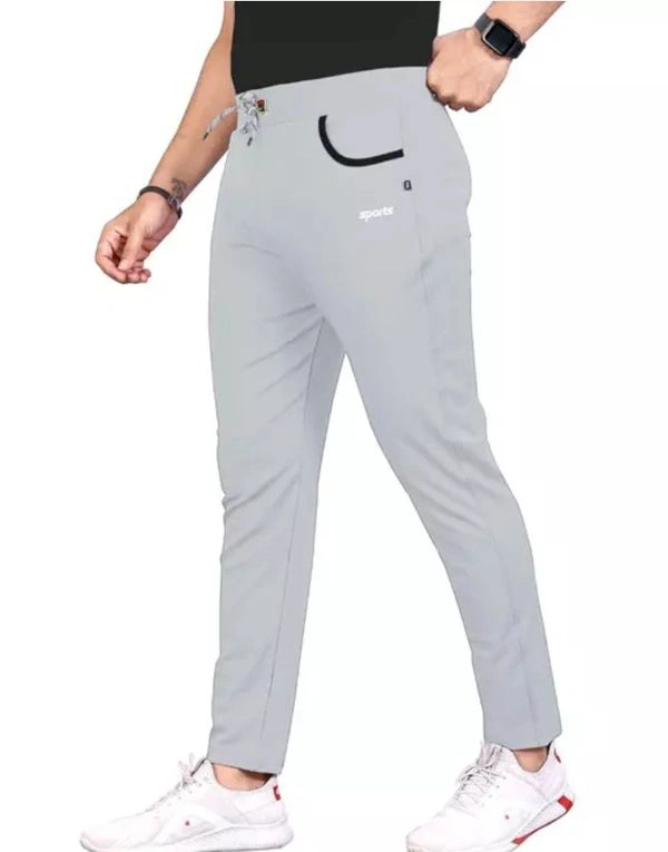 Neha Collection Men's Track Pants - Light Grey, L