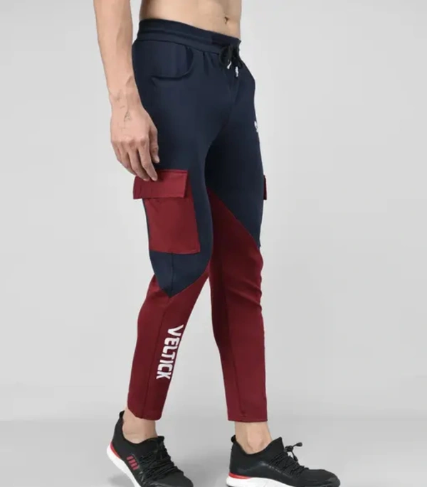 Neha Collection Men's Lycra Veltick Track Pants - Maroon, 32