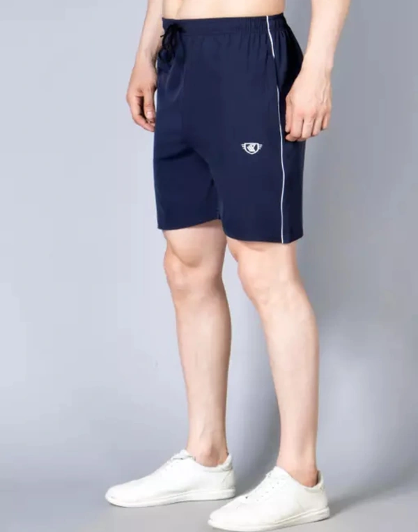 Neha Collection Men's Solid Blue Shorts - Blue, 28