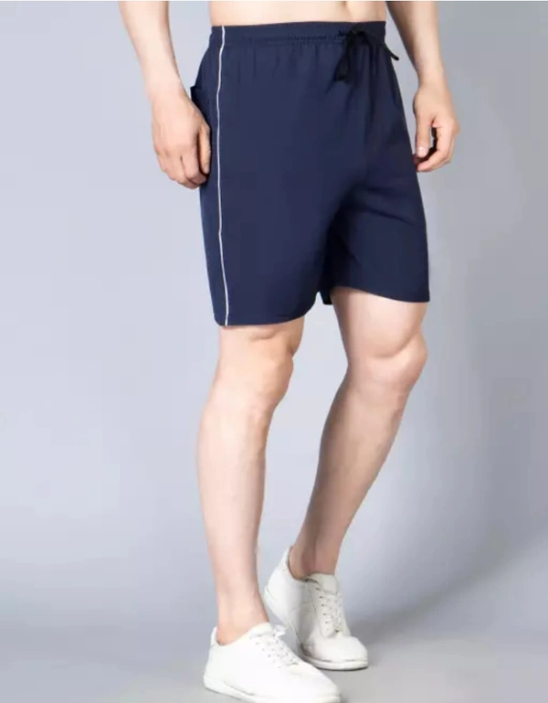 Neha Collection Men's Solid Blue Shorts - Blue, 28