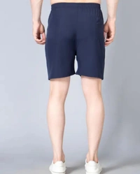 Neha Collection Men's Solid Blue Shorts - Blue, 28