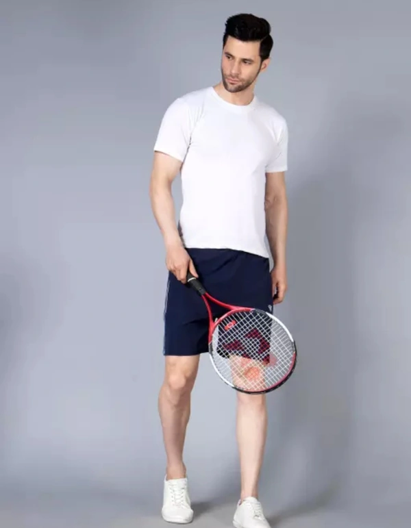 Neha Collection Men's Solid Blue Shorts - Blue, 28