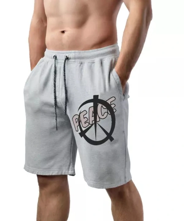 Neha Collection Men's Cotton Regular Shorts - Silver, 30