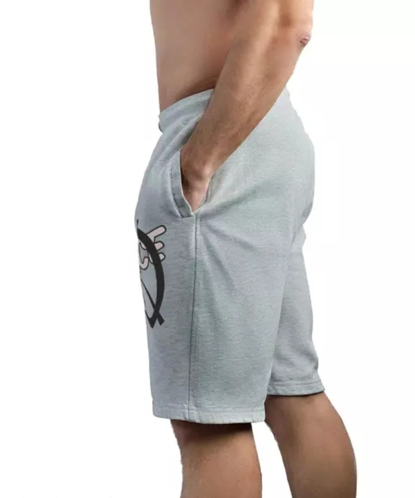 Neha Collection Men's Cotton Regular Shorts - Silver, 30