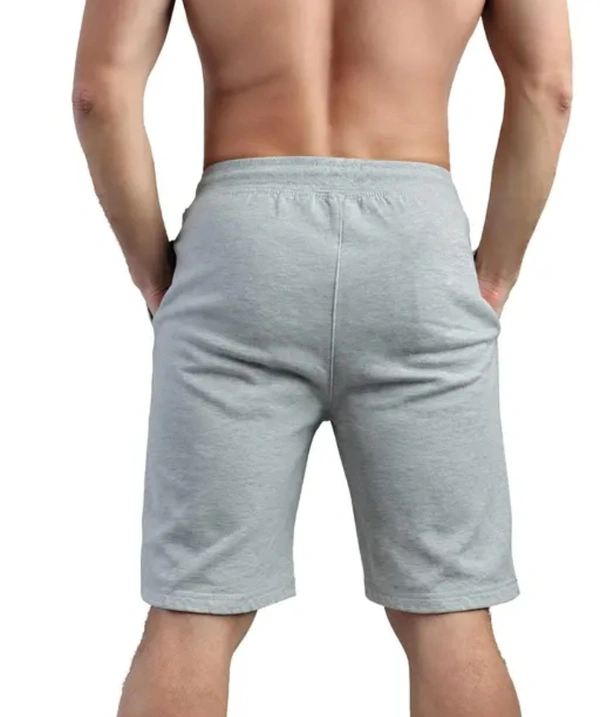 Neha Collection Men's Cotton Regular Shorts - Silver, 30