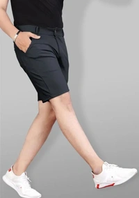 Neha Collection Men's Solid Self Design Casual Shoets - Black, 32