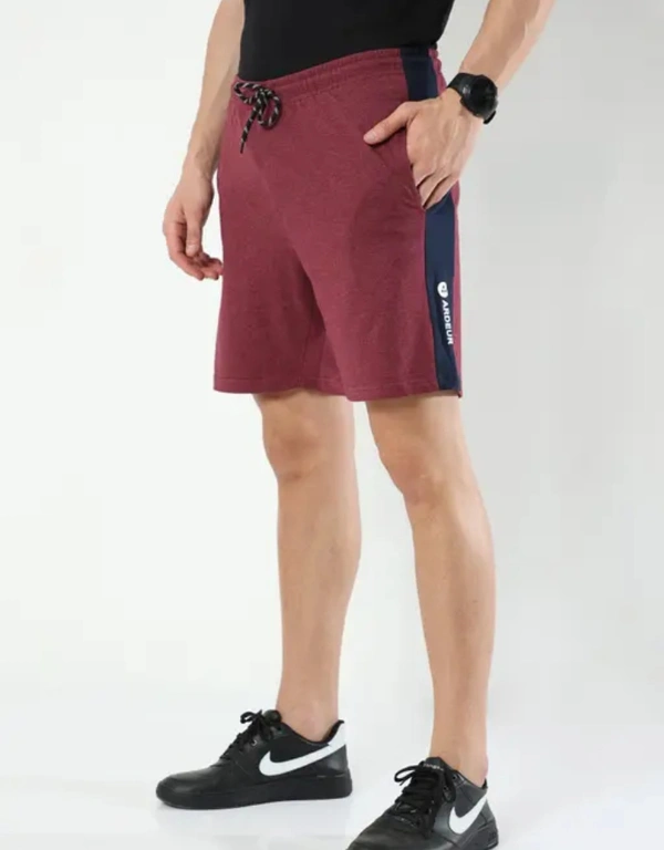 Neha Collection Men's Cotton Blend Basic Short - Maroon, 30