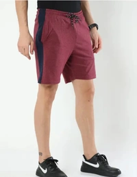 Neha Collection Men's Cotton Blend Basic Short - Maroon, 30