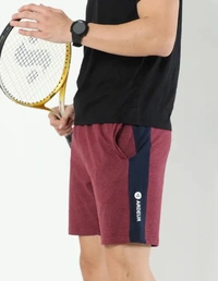 Neha Collection Men's Cotton Blend Basic Short - Maroon, 36