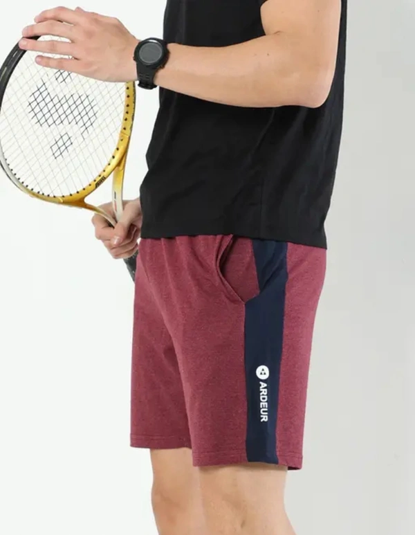 Neha Collection Men's Cotton Blend Basic Short - Maroon, 36