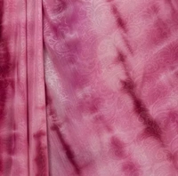 Neha Collection Women's Fashion White Lace Shibori Saree With Blouse Piece - Pink, Free Size