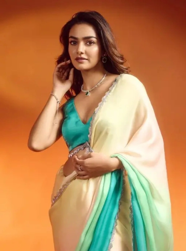 Neha Collection Women's Ombre Chiffon Saree - Free Size