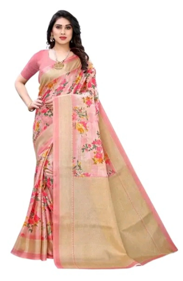 Neha Collection  Fancy Women's Art Silk Printed Sarees