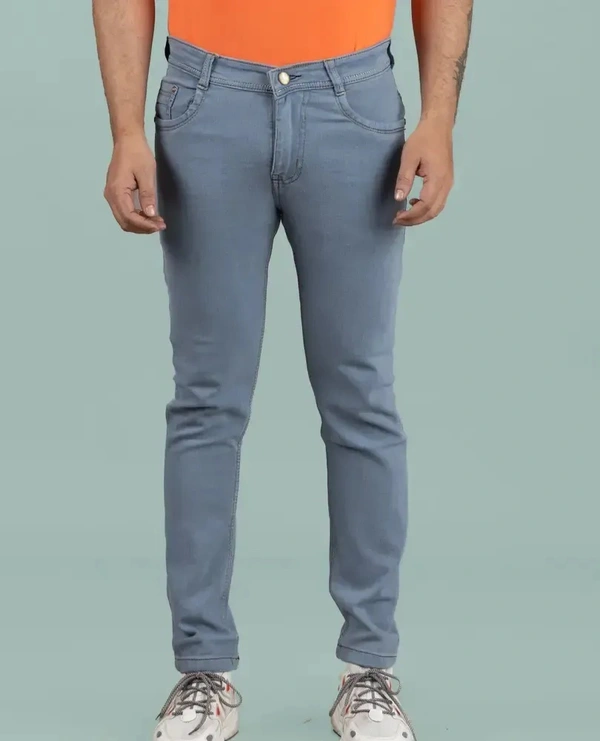 Neha Collection Men's Designer Denim Jeans - Gray, 38