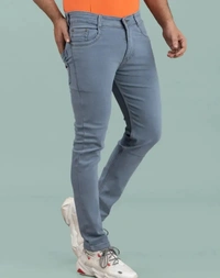 Neha Collection Men's Designer Denim Jeans - Gray, 38