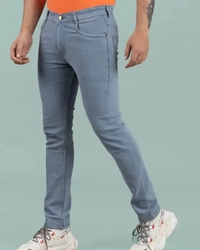 Neha Collection Men's Designer Denim Jeans - Gray, 38