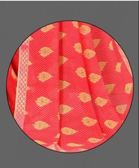Neha Collection Women Graceful Chiffon Saree - Red, Free Size