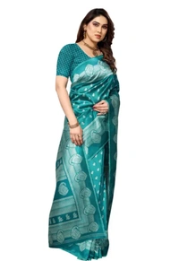 Neha Collection Women Fodrina Stylish Art Silk Saree - Lochinvar, Free Size