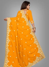 Banarasi Silk Women Banarasi Silk Saree - Web Orange