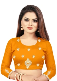 Banarasi Silk Women Banarasi Silk Saree - Web Orange