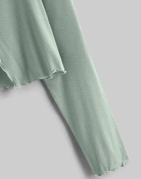 Neha Collection  Stylish front Tie Full Sleeve Shrug - XS, Celadon