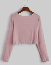 Neha Collection  Stylish front Tie Full Sleeve Shrug - Peach, XS