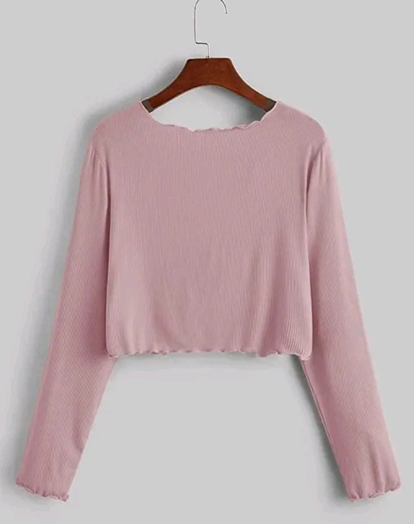 Neha Collection  Stylish front Tie Full Sleeve Shrug - Peach, XS