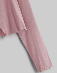 Neha Collection  Stylish front Tie Full Sleeve Shrug - Peach, XS