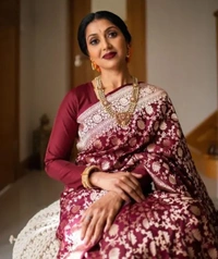 Banarasi Silk Women Banarasi Silk Saree - Maroon