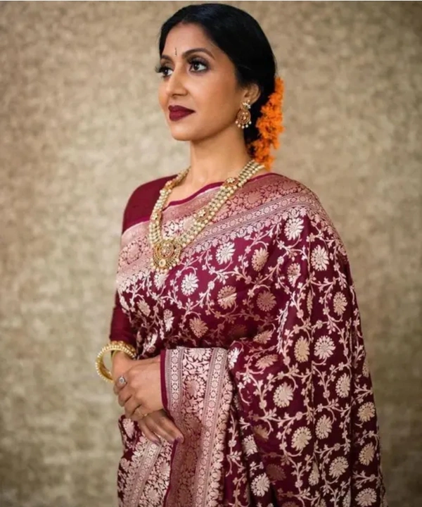 Banarasi Silk Women Banarasi Silk Saree - Maroon
