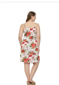 Neha Collection Women's Stylish Solid Short Sleeves Night Dress - White, XL