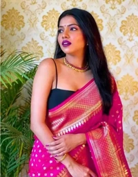 Banarasi Silk Women Banarasi Silk Saree - Pink