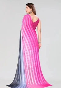 Neha Collection Women Pretty Satin Saree Without Blouse Piece - Pink, Free Size