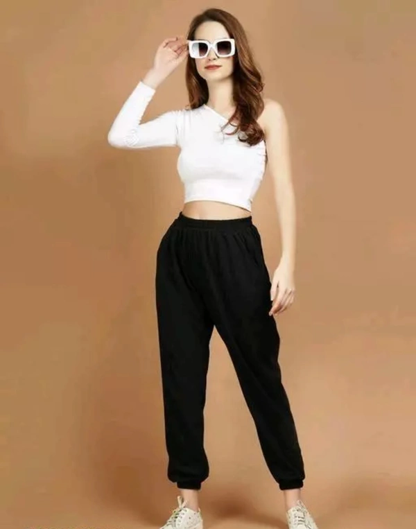 Neha Collection Women Black Joggers Pant - Black, 28