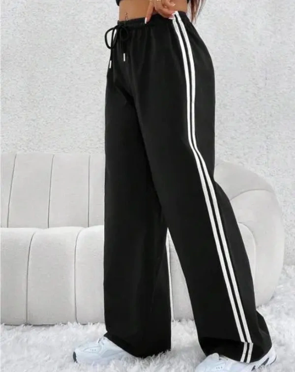 Neha Collection Women Trendy Fancy Solid Joggers - Black, 32