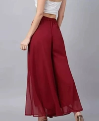 Neha Collection Women Red Georgette Plazoo - Free Size, Red