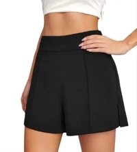 Neha Collection Women Designer High Waist Shorts - Black, 32