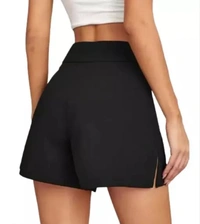 Neha Collection Women Designer High Waist Shorts - Black, 32