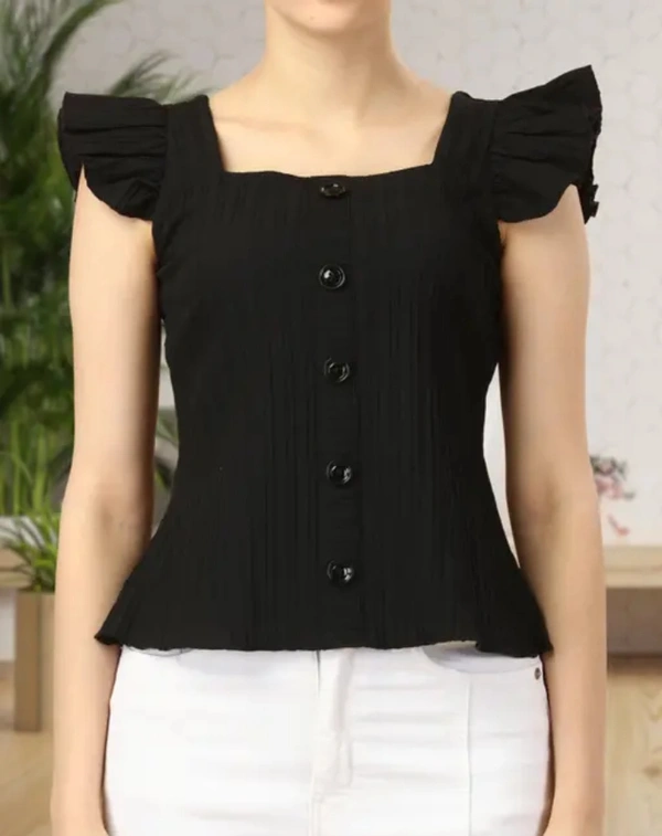 Neha Collection Women Stylish Top & Tunics - Black, M