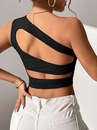 Neha Collection Women Stylish Crop Top - Black, L