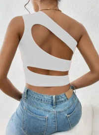 Neha Collection Women Stylish Crop Top - White, S