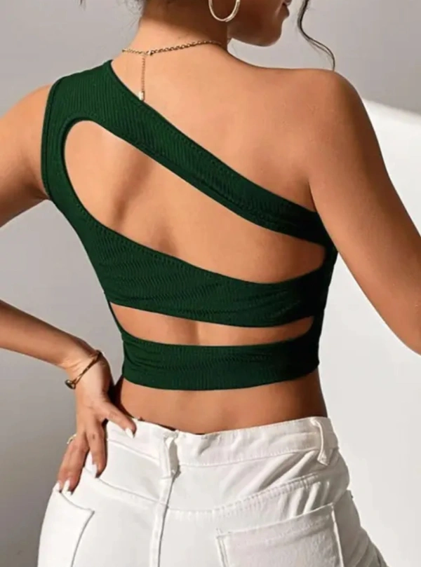 Neha Collection Women Stylish Crop Top - Green, M