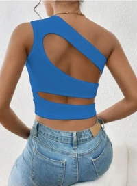 Neha Collection Women Stylish Crop Top - Blue, S