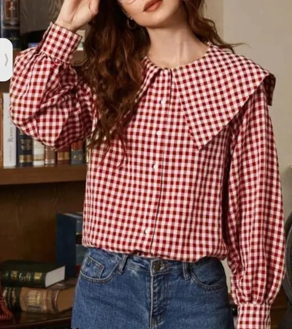 Neha Collection Women Retro Multi Colour Checked Casual Shirt - Red, XS